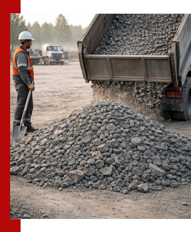 Гранитный щебень фракции 100–201 для строительства в Азнакаеве