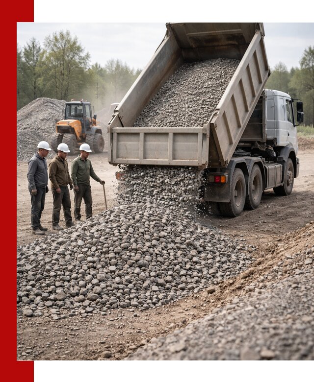 Доставка гравийного щебня фракции 70-120 в Азнакаеве