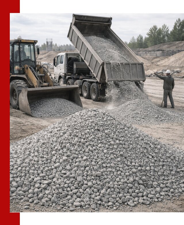 Доставка известнякового щебня фр. 5–20 в Азнакаеве