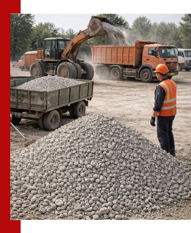 Доставка известнякового щебня фракция 20–40 в Азнакаеве