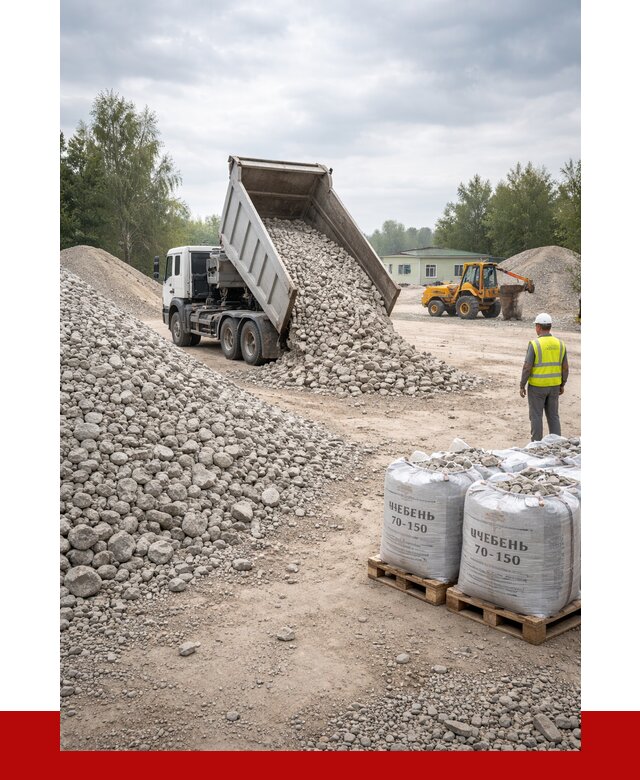 Известняковый щебень фракция 70-150 в Азнакаеве от 1283 р. | ПРОНЕРУДЗнк