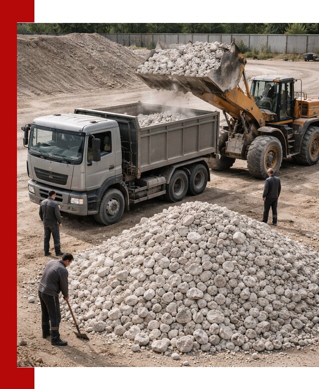 Известняковый щебень фракция 70–150 с доставкой в Азнакаеве