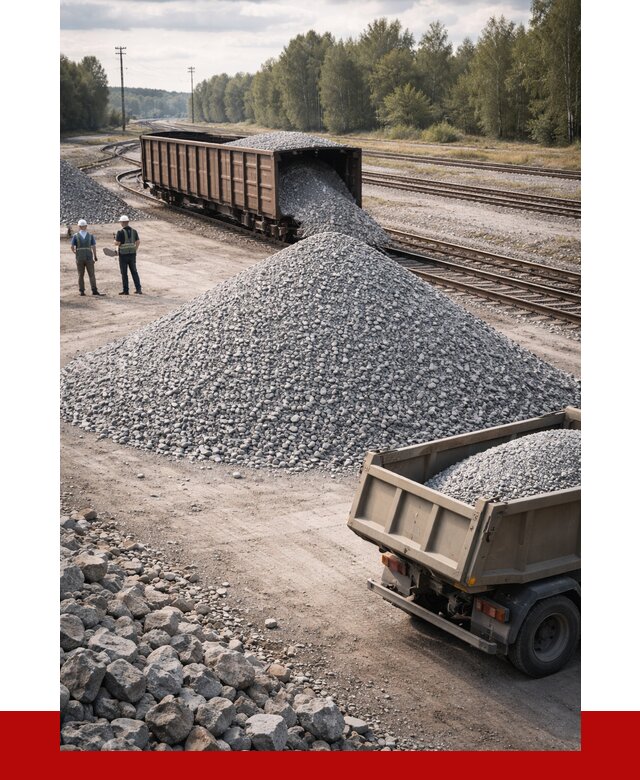 Железнодорожный щебень 20-60 в Азнакаеве от 1745 р. | ПРОНЕРУДЗнк
