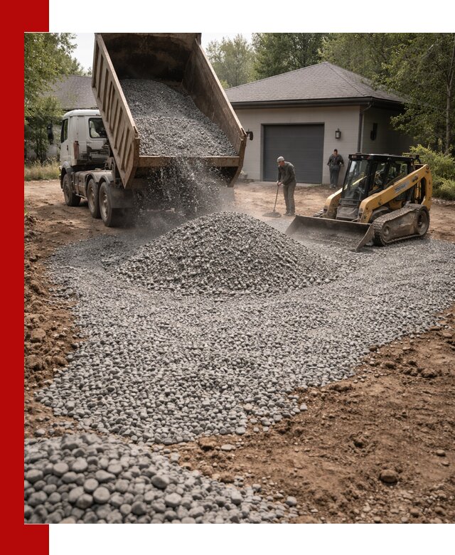 Щебень для парковки в Азнакаеве: доставка и укладка качественного материала