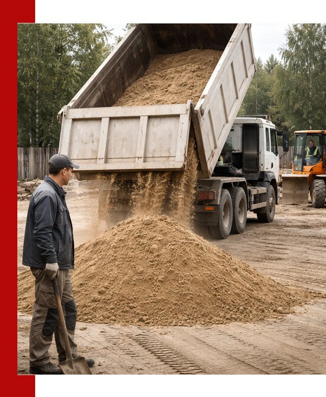 Доставка и продажа песка с разгрузкой в Азнакаеве