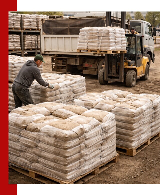 Карьерный песок в мешках с доставкой в Азнакаеве