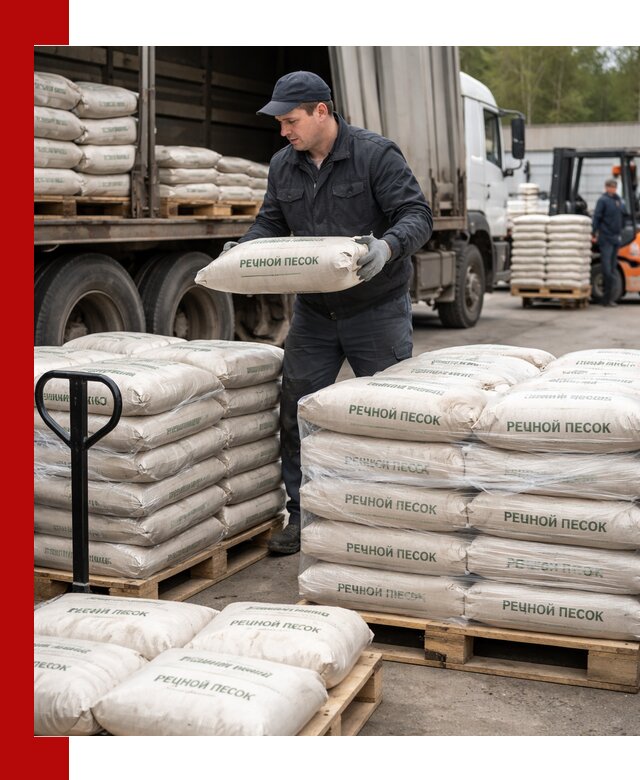 Речной песок в мешках с доставкой в Азнакаеве