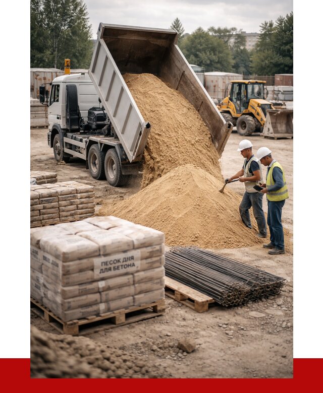 Песок для бетона в Азнакаеве от 2566 р. с доставкой, ПРОНЕРУДЗнк