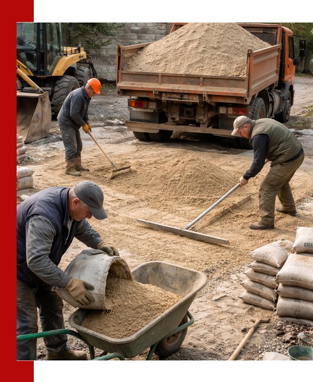 Поставка песка для стяжки в Азнакаеве с быстрой доставкой