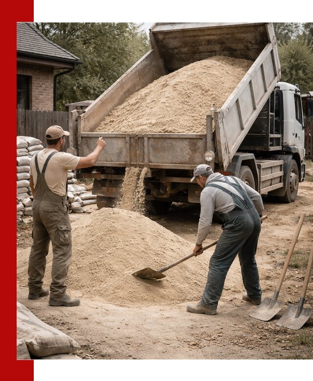 Песок для штукатурки с доставкой в Азнакаеве качественный и чистый