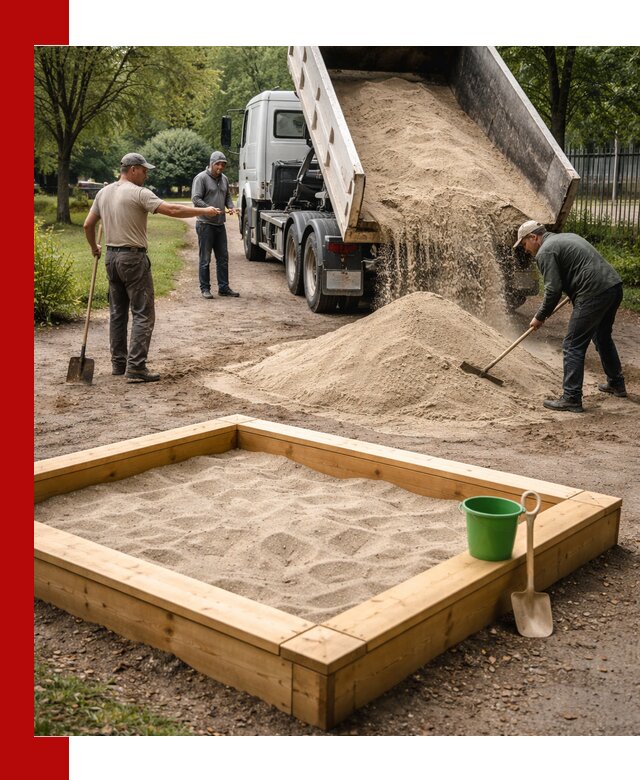 Песок для песочницы с доставкой в Азнакаеве недорого и чистый