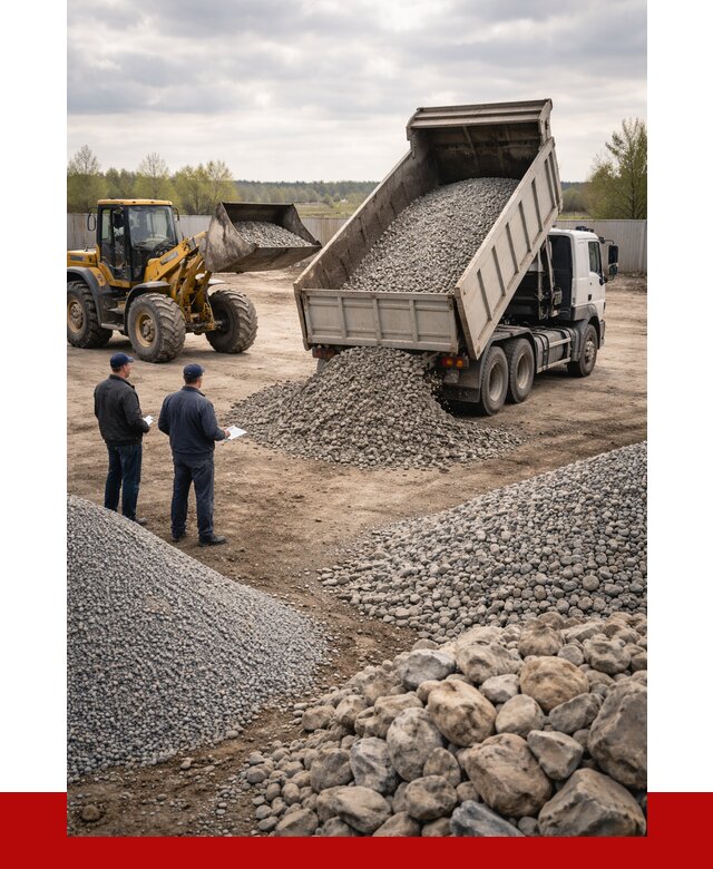 Гравий и камень с доставкой в Азнакаеве от 4310 р. - ПРОНЕРУДЗнк