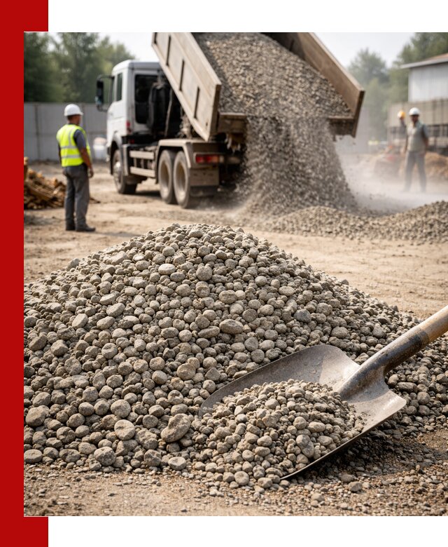 Доставка гравия фракции 20-40 в Азнакаеве с самосвалами