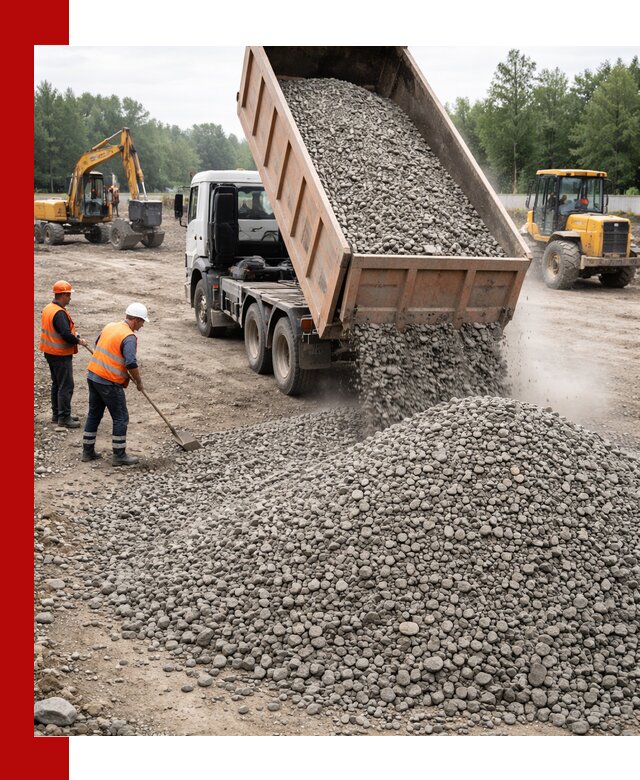 Доставка гравия фракции 40-70 в Азнакаеве оптом и в розницу