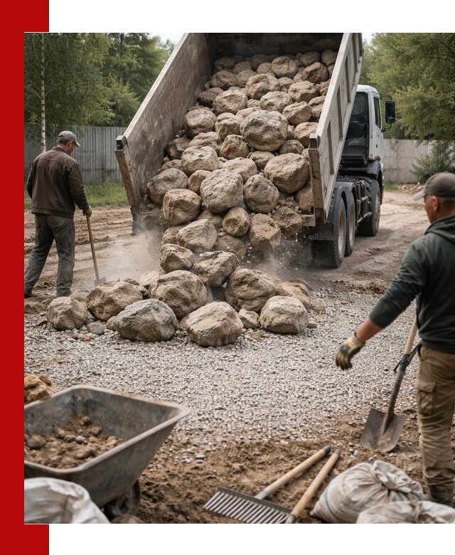 Доставка и укладка булыжника в Азнакаеве