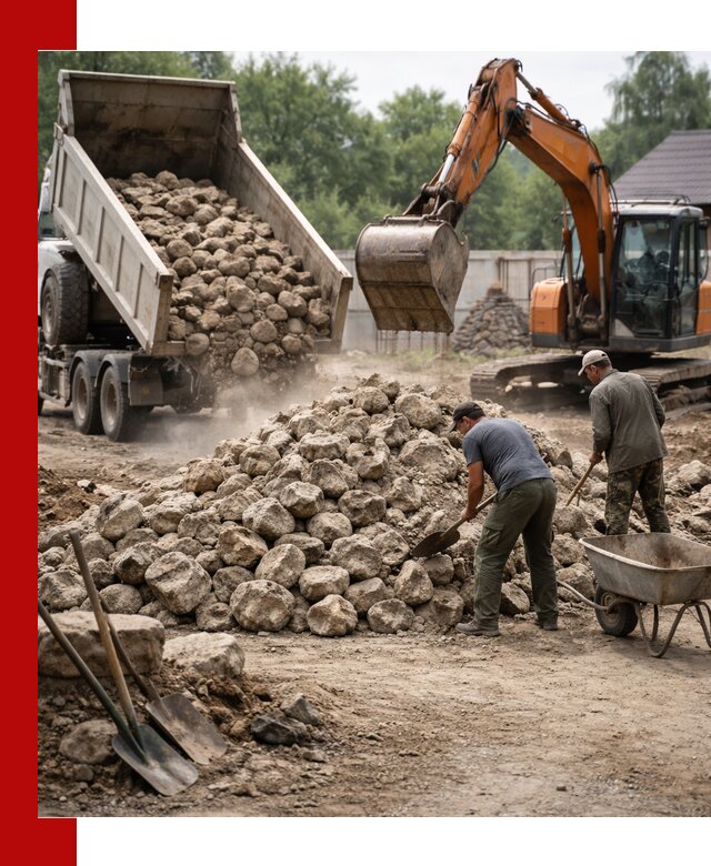 Доставка и разгрузка бутового камня в Азнакаеве