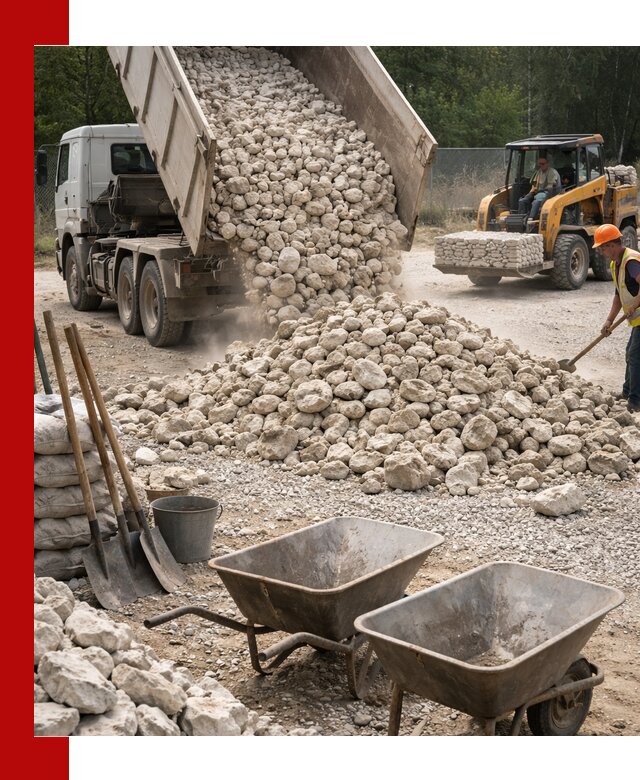 Доставка и продажа бутового известнякового камня в Азнакаеве