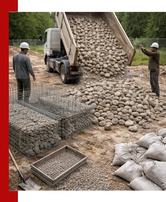 Камень для габионов фракция 70–151 в Азнакаеве