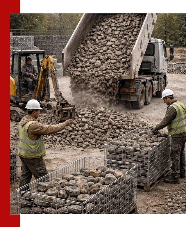 Камень для габионов фракция 100–201 в Азнакаеве