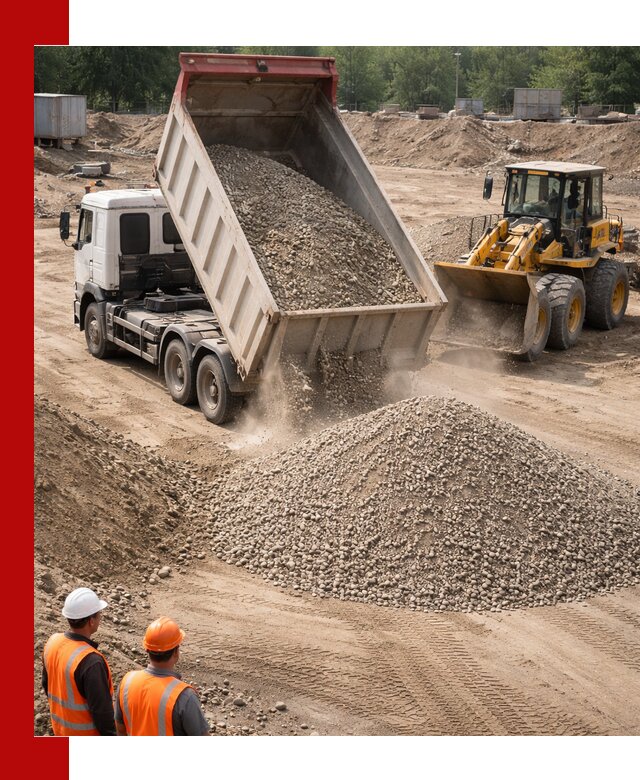 Щебень с песком (ЩГПС С2) с доставкой в Азнакаеве