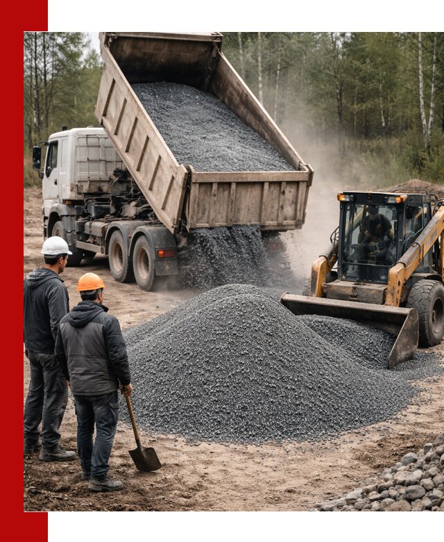 Гранитный отсев 0-5 с доставкой и разгрузкой в Азнакаеве