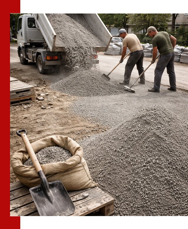 Отсев для тротуарной плитки в Азнакаеве — доставка и укладка