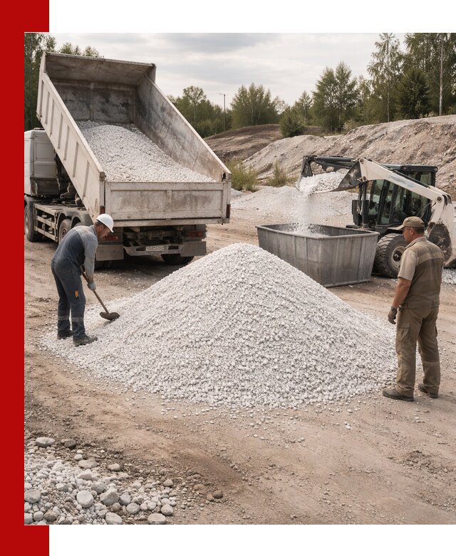 Доставка и продажа белой мраморной крошки в Азнакаеве