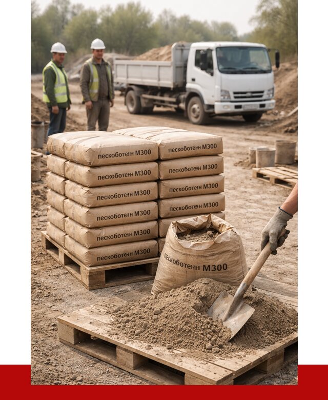 Пескобетон М300 в Азнакаеве с доставкой от 4772 р. за куб | ПРОНЕРУДЗнк