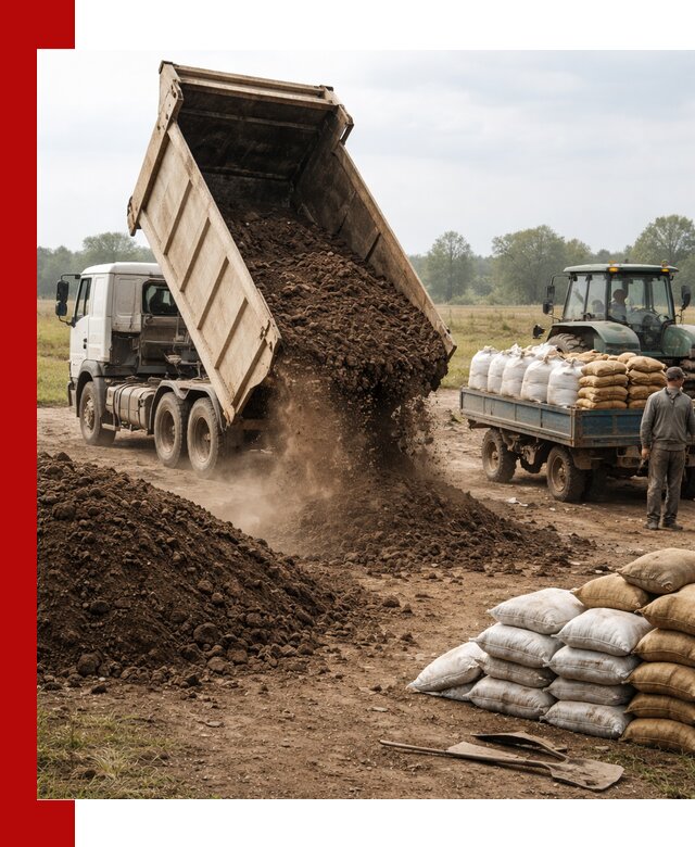 Доставка грунта и удобрений оптом в Азнакаеве для сельхоз и строительства