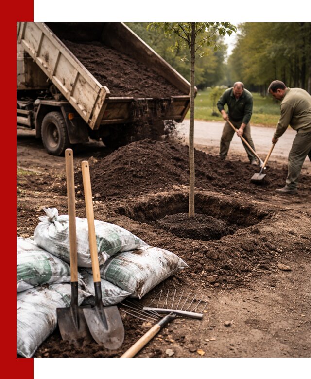 Грунт для посадки деревьев в Азнакаеве — доставка и подготовка почвы