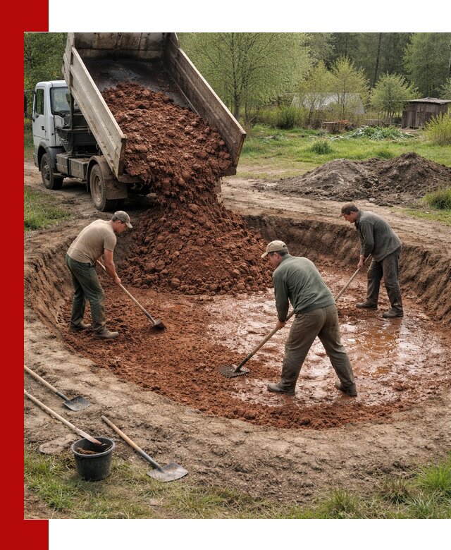 Купить качественную глину для пруда в Азнакаеве