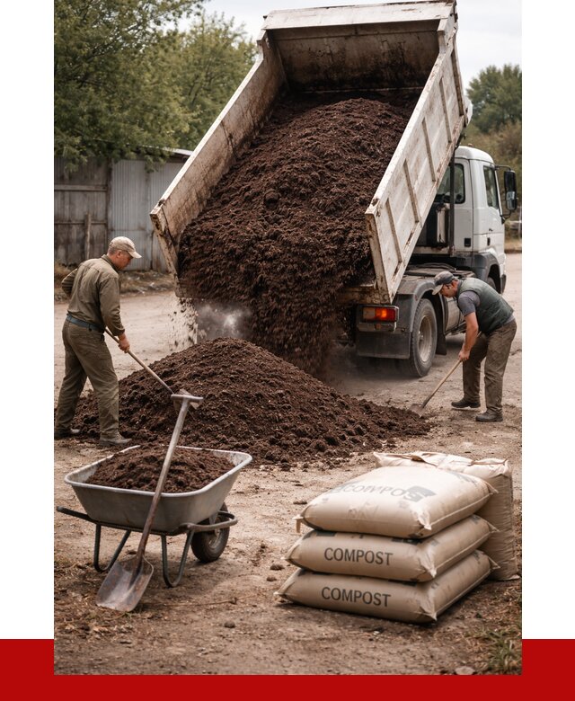 Купить компост в Азнакаеве от 4310 р. за куб с доставкой | ПРОНЕРУДЗнк