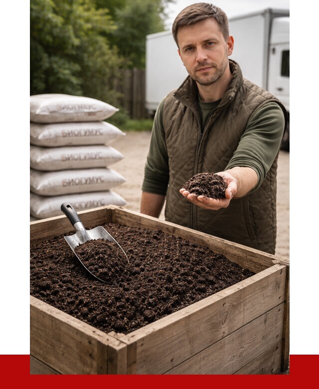 Купить биогумус в Азнакаеве с доставкой от 8723 р. за куб | ПРОНЕРУДЗнк