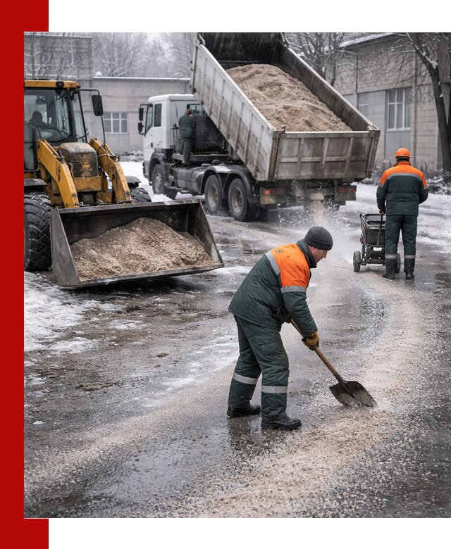 Реагент против гололеда с доставкой и нанесением в Азнакаеве