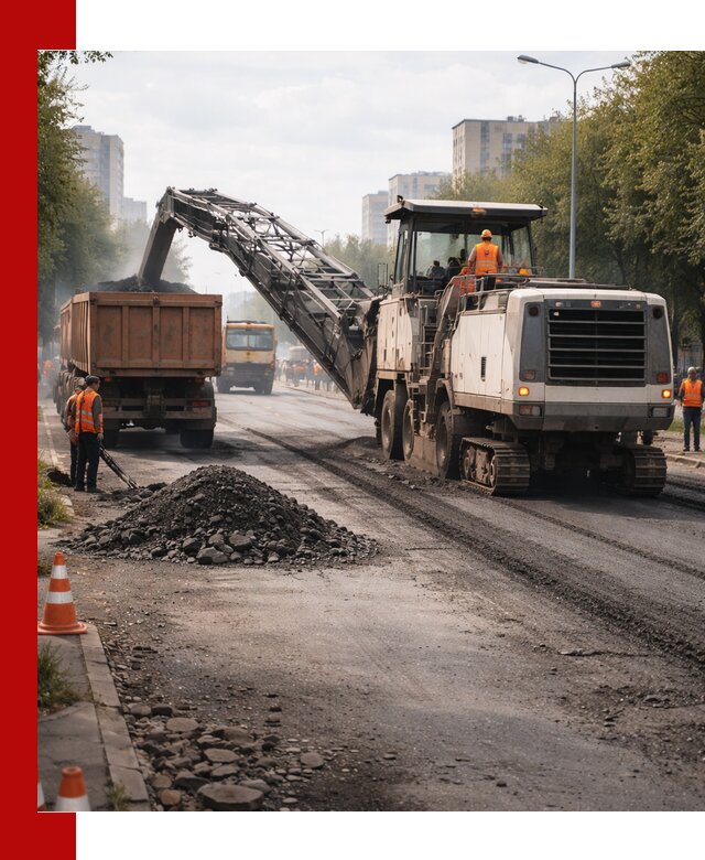 Фрезерованный асфальт в Азнакаеве — удаление и вывоз старого покрытия