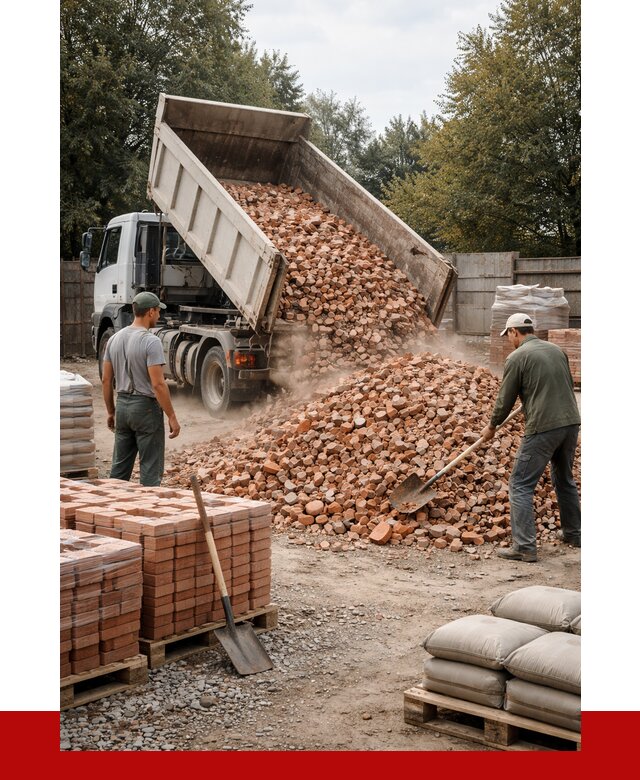 Бой кирпича в Азнакаеве с доставкой от 4310 руб/куб | ПРОНЕРУДЗнк