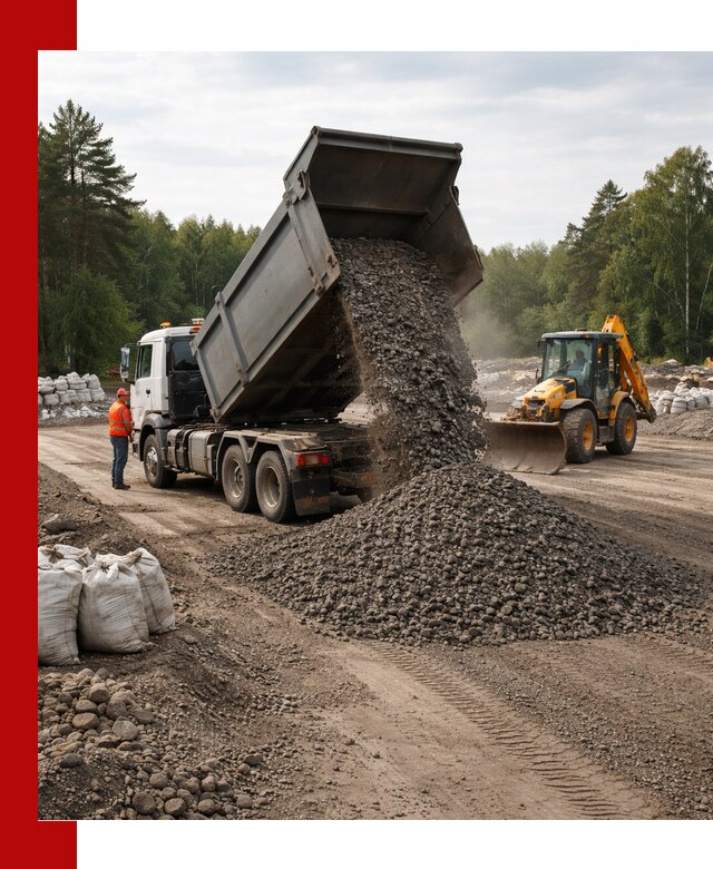 Доставка дробленого асфальта в Азнакаеве для дорожных работ