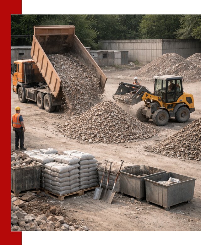 Вторичные материалы для отсыпки в Азнакаеве — поставка и доставка