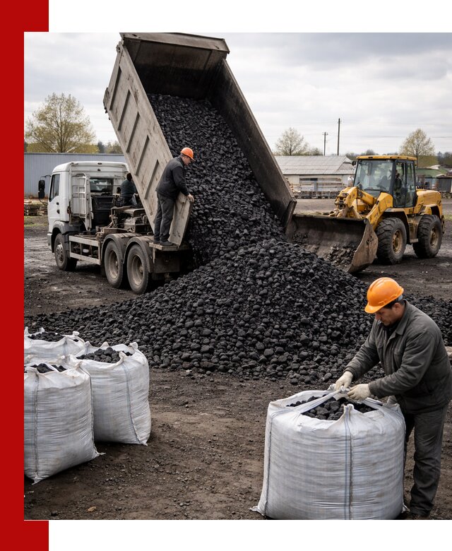 Доставка каменного угля в Азнакаеве оптом и в розницу