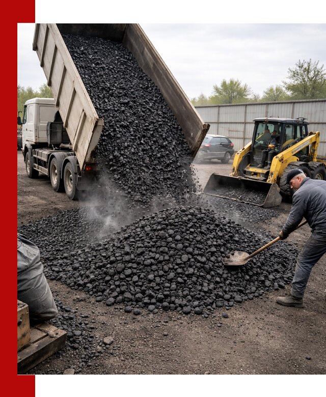 Доставка угля орех в Азнакаеве оптом и в розницу