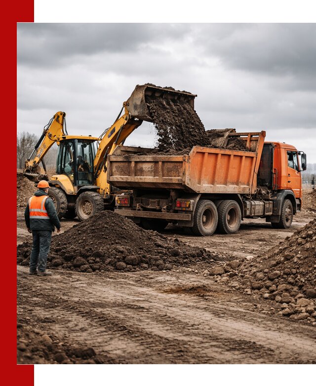 Вывоз грунта и строительного мусора в Азнакаеве грузовыми самосвалами