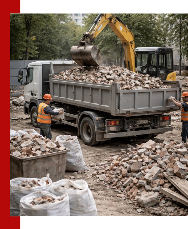 Вывоз строительного мусора в Азнакаеве с самосвалами и контейнерами