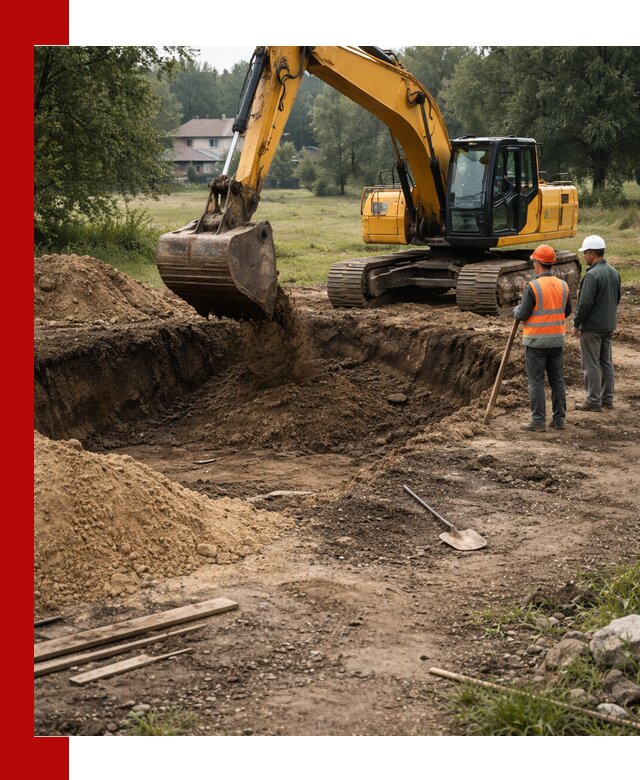 Рытье котлована под фундамент в Азнакаеве (быстро и недорого)